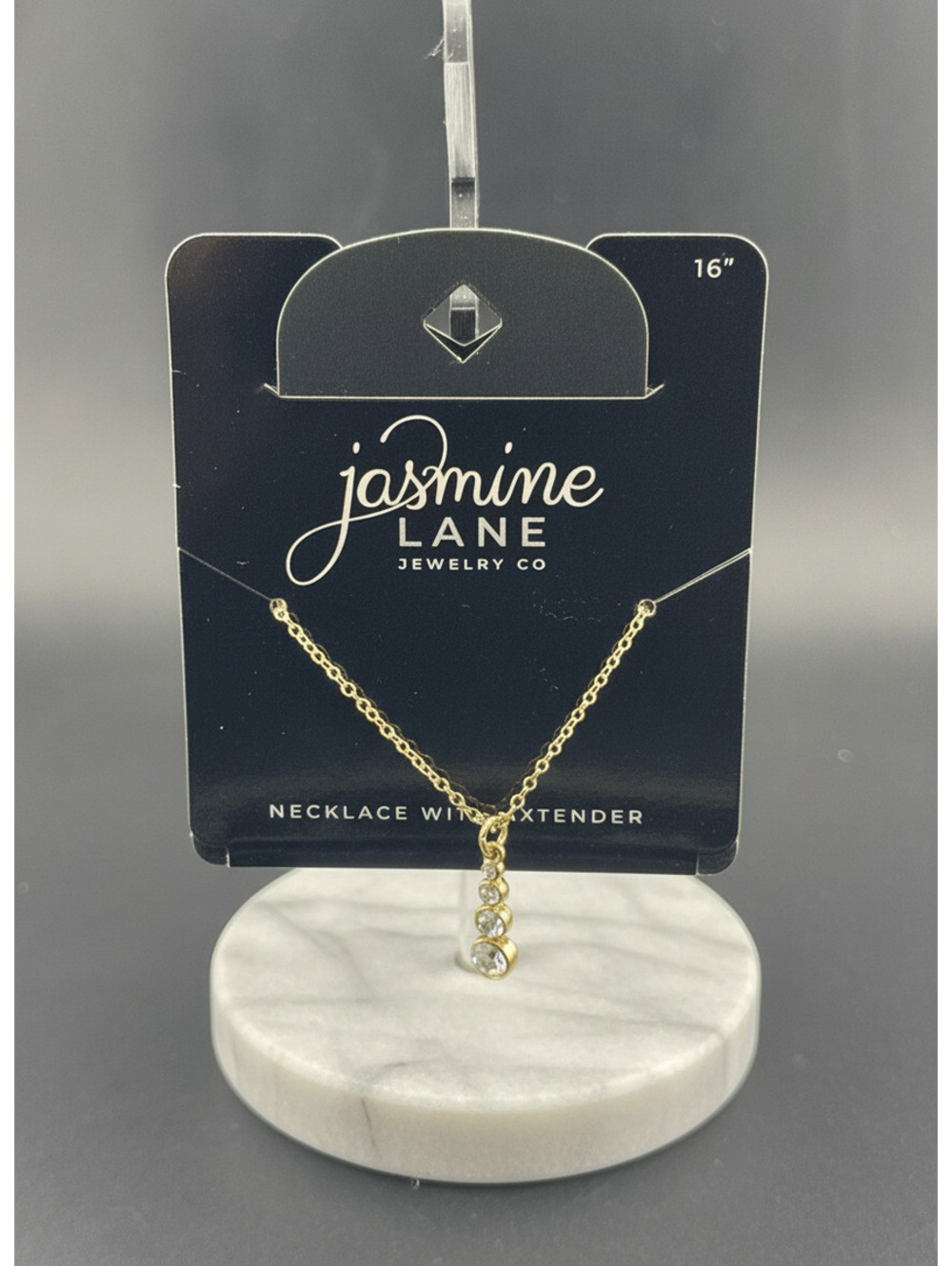 Jasmine Lane Gold Tone Necklace with Extender 16 inches